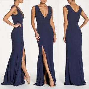 NWT Dress The Population Sandra Gown Blue L